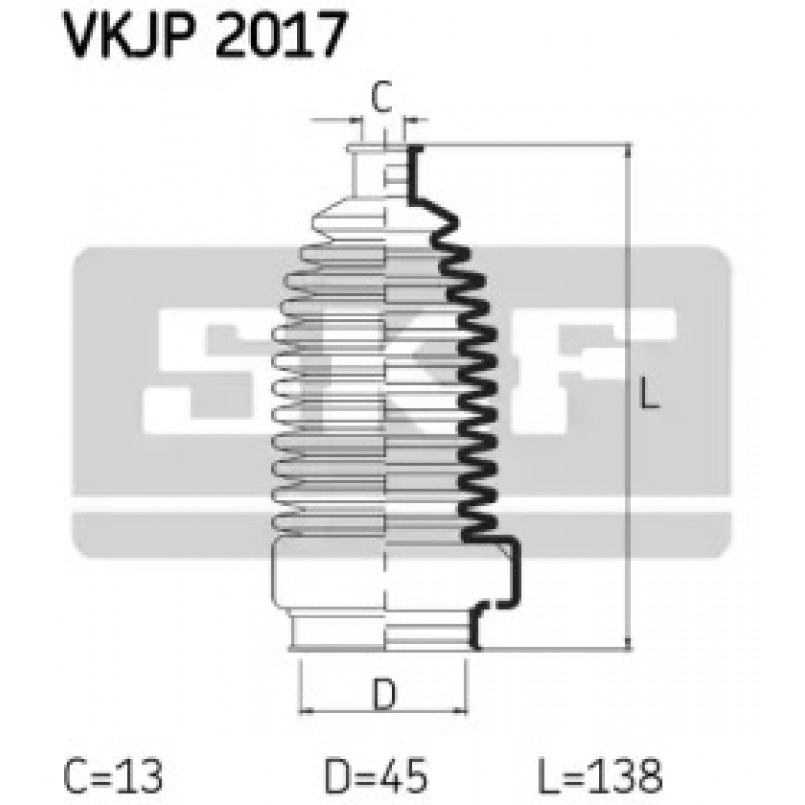 VKJP 2017 SKF - Пильовик привідного валу